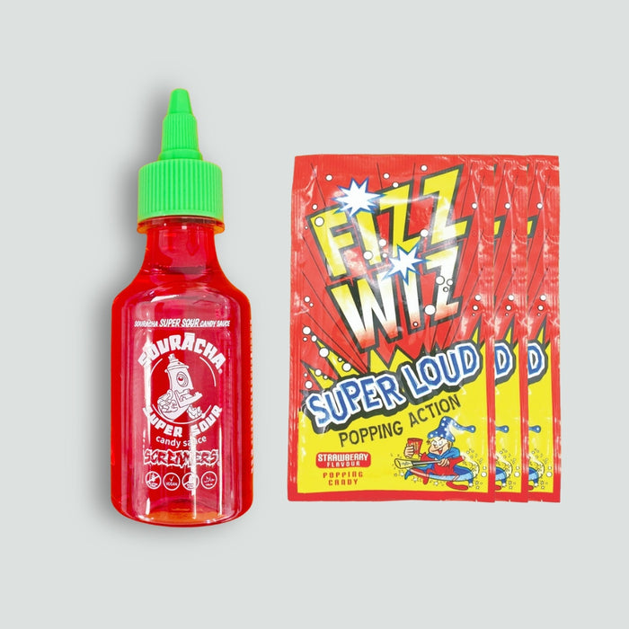 Souracha Super Sour Candy Sauce + Strawberry Fizz Wiz